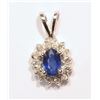 Image 1 : 4-14KT GOLD SAPPHIRE, DIAMOND PENDANT MSRP $500