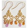 Image 1 : 8-14KT GOLD SAPPHIRE EARRINGS MSRP $475