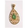 Image 1 : 9-14KT GOLD EMERALD PENDANT MSRP $475