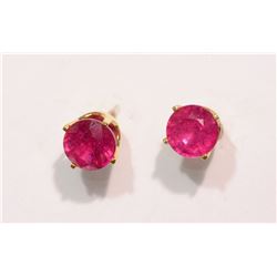 11-14KT GOLD RUBY EARRINGS MSRP $485