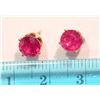 Image 2 : 11-14KT GOLD RUBY EARRINGS MSRP $485