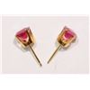 Image 3 : 11-14KT GOLD RUBY EARRINGS MSRP $485