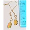 Image 2 : 14-14KT GOLD OPAL, SAPPHIRE EARRINGS MSRP $500