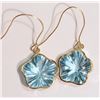 Image 1 : 18-14KT GOLD TOPAZ EARRINGS MSRP $525
