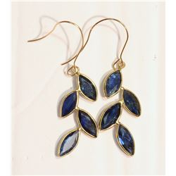 21-14KT GOLD SAPPHIRE EARRINGS MSRP $575