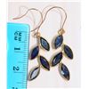 Image 2 : 21-14KT GOLD SAPPHIRE EARRINGS MSRP $575