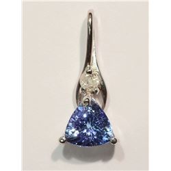 23-14KT GOLD TANZANITE, DIAMOND PENDANT MSRP $800