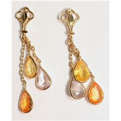24-14KT GOLD SAPPHIRE EARRINGS MSRP $750