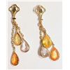 Image 1 : 24-14KT GOLD SAPPHIRE EARRINGS MSRP $750