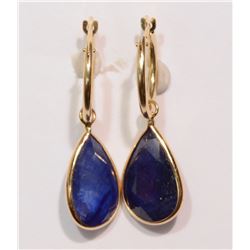 27-14KT GOLD SAPPHIRE EARRINGS MSRP $650