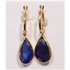 Image 1 : 27-14KT GOLD SAPPHIRE EARRINGS MSRP $650
