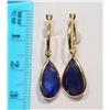 Image 2 : 27-14KT GOLD SAPPHIRE EARRINGS MSRP $650