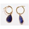 Image 3 : 27-14KT GOLD SAPPHIRE EARRINGS MSRP $650