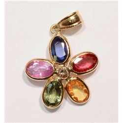 29-14KT GOLD SAPPHIRE, DIAMOND PENDANT MSRP $1100