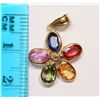 Image 2 : 29-14KT GOLD SAPPHIRE, DIAMOND PENDANT MSRP $1100
