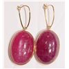 Image 1 : 30-10KT GOLD RUBY EARRINGS MSRP $775