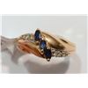 Image 1 : 31-10KT GOLD SAPPHIRE, DIAMOND RING MSRP $500