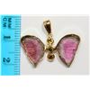 Image 2 : 32-14KT GOLD TOURMALINE, DIAMOND PENDANT MSRP $925