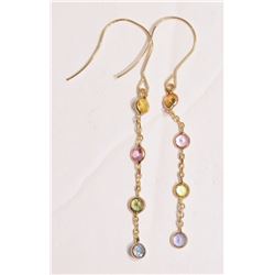 36-14KT GOLD SAPPHIRE EARRINGS MSRP $385