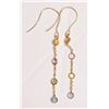 Image 1 : 36-14KT GOLD SAPPHIRE EARRINGS MSRP $385