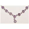 Image 1 : 38-STERLING SILVER AMETHYST NECKLACE MSRP $485