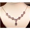 Image 2 : 38-STERLING SILVER AMETHYST NECKLACE MSRP $485