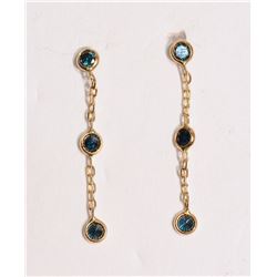 40-14KT GOLD DIAMOND EARRINGS MSRP $750