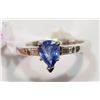 Image 1 : 41-14KT GOLD SAPPHIRE, DIAMOND RING MSRP $1050