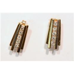 43-10KT GOLD DIAMOND EARRINGS MSRP $650