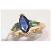 Image 1 : 44-14KT GOLD SAPPHIRE, ALEXANDRITE RING MSRP $1250