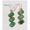 Image 1 : 49- 14KT GOLD EMERALD EARRINGS MSRP $900