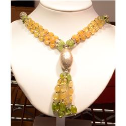 50-STERLING SILVER PERIDOT, CITRINE SET MSRP $575