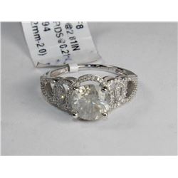 14K WHITE GOLD LADIES DIAMOND RING