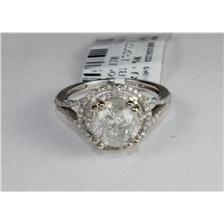14K WHITE GOLD LADIES DIAMOND RING