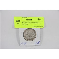 HIGH MINTAGE 1937 GEORGE VI SILVER 50 CENT
