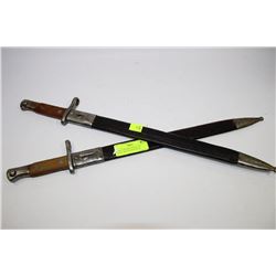 PAIR OF SPANISH MODEL 1913 "LONG" MAUSER BAYONETS