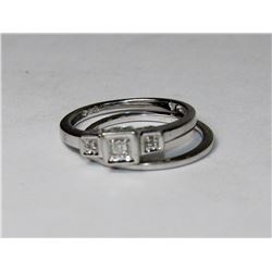 10KT WHITE GOLD DIAMOND RING SET