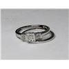 Image 1 : 10KT WHITE GOLD DIAMOND RING SET
