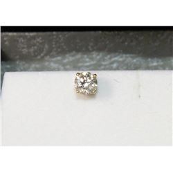 14KT YELLOW GOLD SING DIAMOND STUD