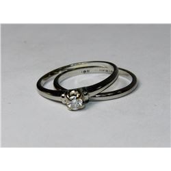 18KT WHITE GOLD DIAMOND RING SET