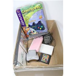 BOX WITH NINTENDO DS AND EXTRA FOR PARTS
