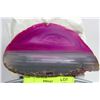 Image 1 : THICK AGATE SLICE ON STAND PINK / GREY