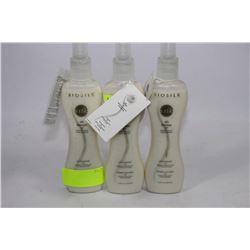 THREE 150ML BOTTLES OF SILK THERAPY FACE AND BODY