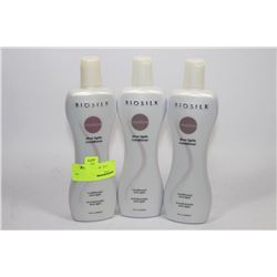 THREE 350ML BOTTLES OF BIOSILK SILVER LIGHT