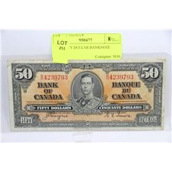 1937 FIFTY DOLLAR BANKNOTE
