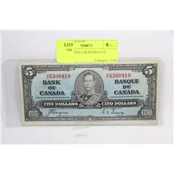 1937 FIVE DOLLAR BANKNOTE