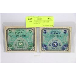 SET OF TWO WWII 1944 FRANCE ALLIED MILITARY