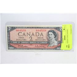 1954 CANADIAN 2 DOLLAR BILL