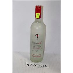 FIVE 750ML BOTTLES OF SKINNYGIRL WILD CRANBERRY COSMO BEVERAGE