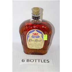 SIX 750ML BOTTLES OF CROWN ROYAL WHISKY 40%